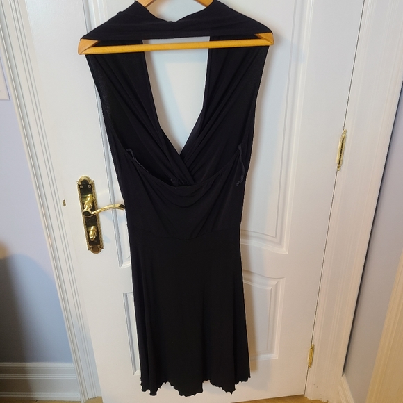 Suzy Shier Black Halter Neck Dress Size L - Picture 5 of 5